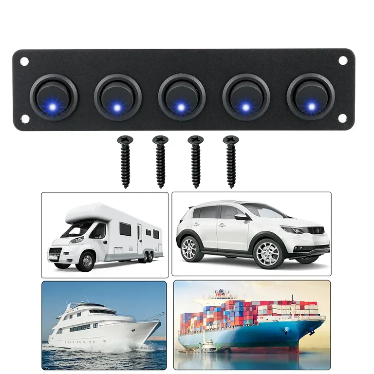 Panel nameščen v armaturno ploščo avtomobila Primer montaže stikala v armaturno ploščo avtomobila