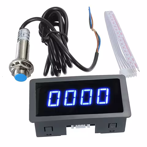 Digitalni tahometer s Hall senzorjem za traktor, stružnico, kombajn – 12V/24V, LED RPM