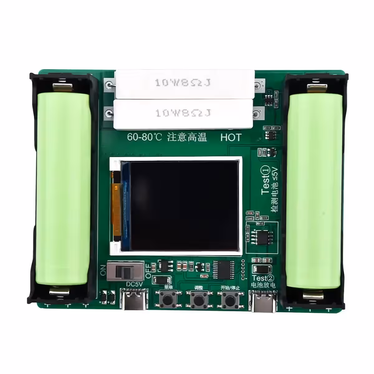 Tester funkcij polnjenja in praznjenja za 18650