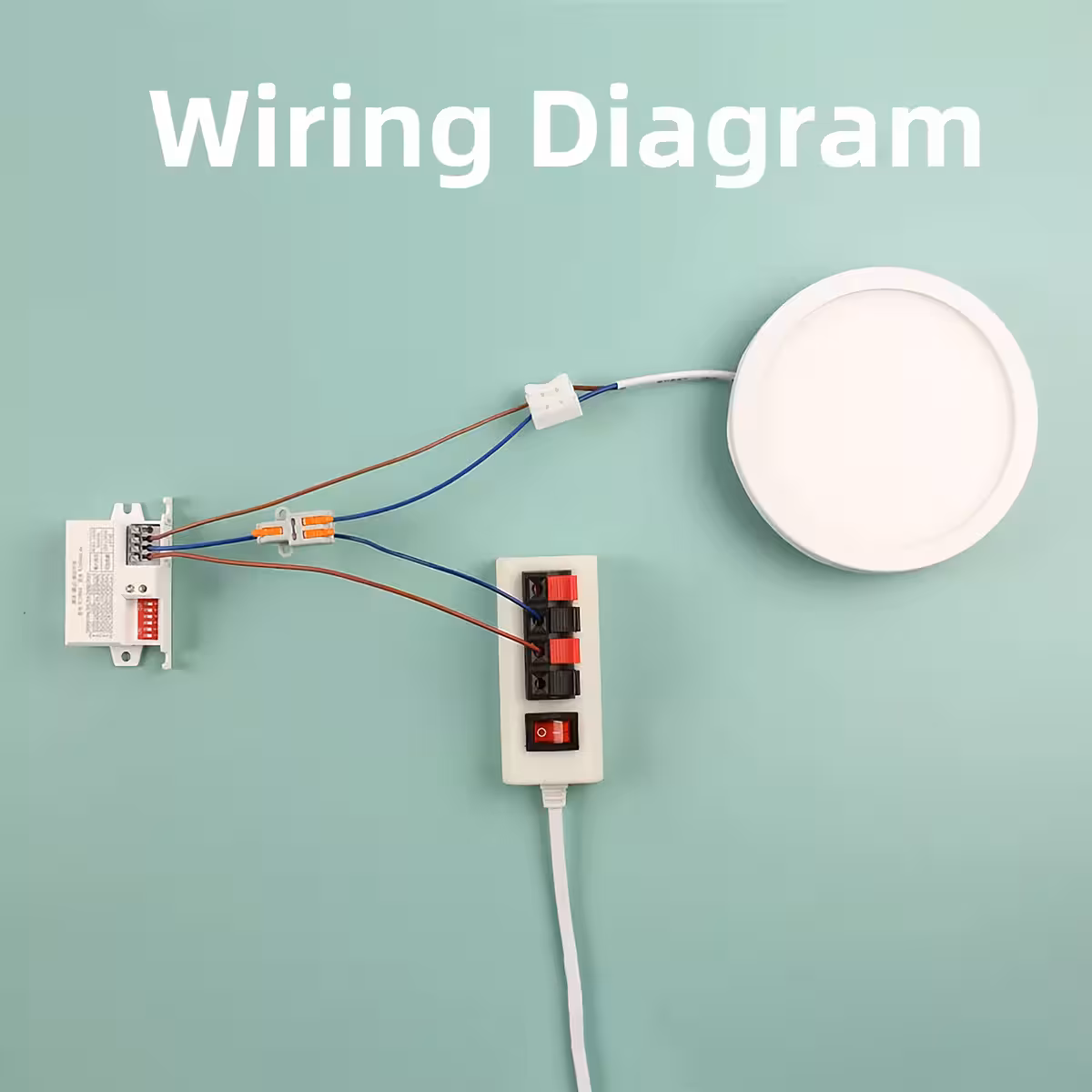 Shema povezave senzorja gibanja na 220V