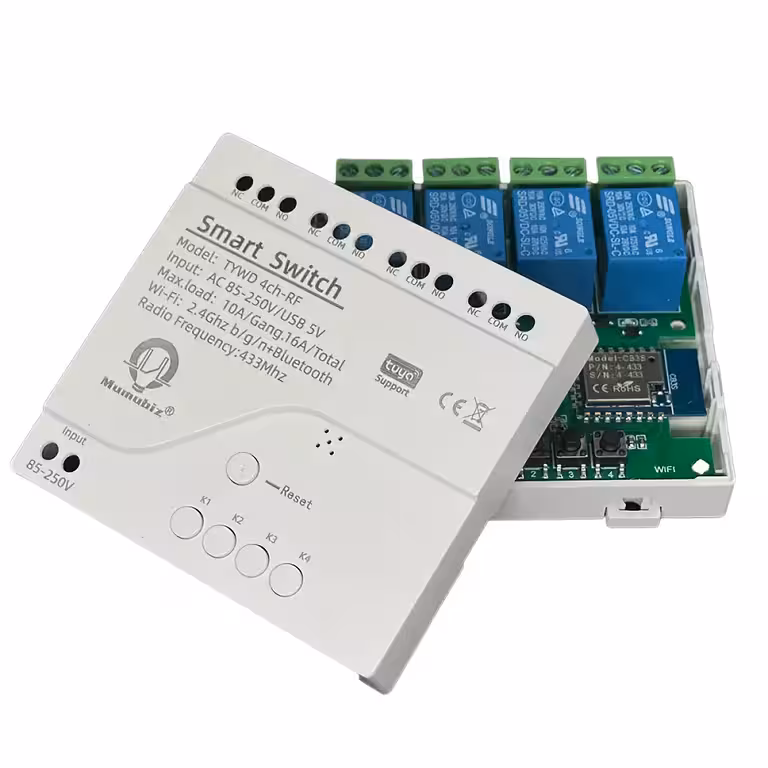 Pametni WiFi rele 4 kanali – Tuya smart stikalo 220V z daljinskim upravljanjem