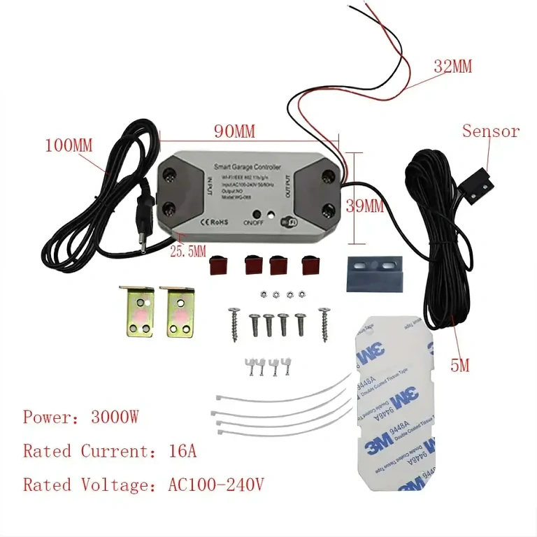WiFi kontroler za drsna vrata Modul združljiv s Tuya za drsna vrata, z programiranjem in pametnimi obvestili