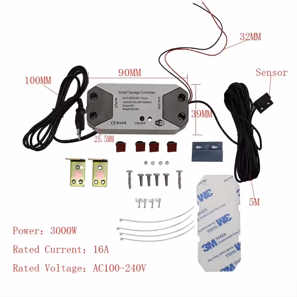 Modul združljiv s Tuya za drsna vrata, z programiranjem in pametnimi obvestili