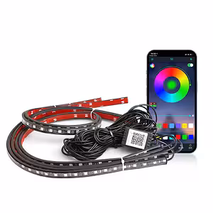 Komplet zunanjih LED RGB luči za avto – svetlobni trakovi pod vozilo