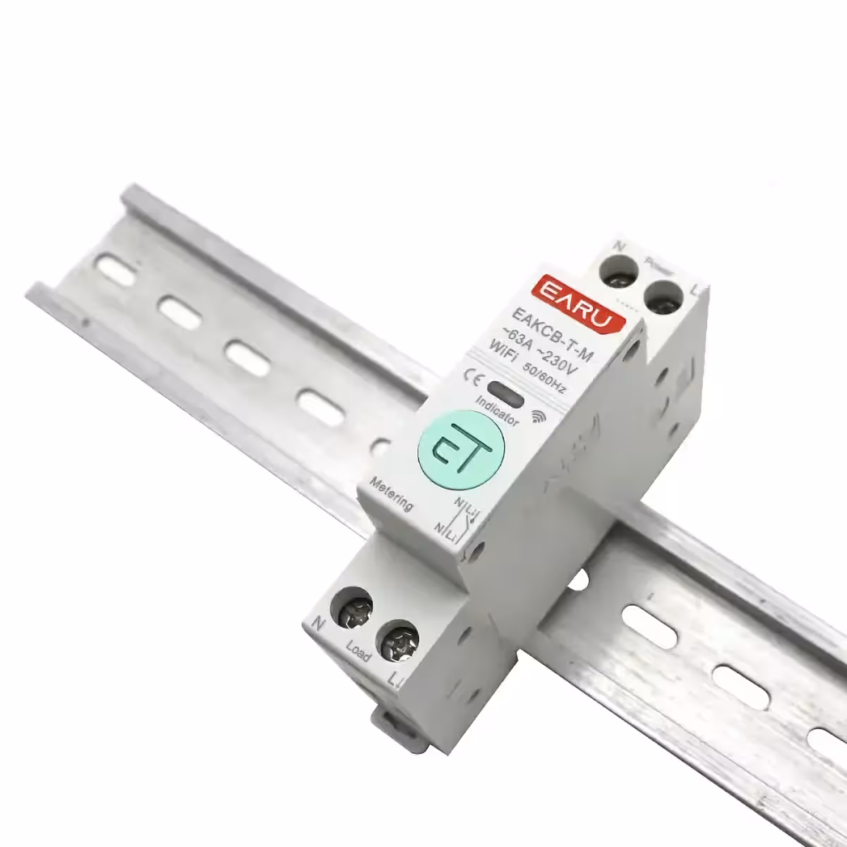 WiFi električni števec, nameščen na DIN vodilu v električnem razdelilniku