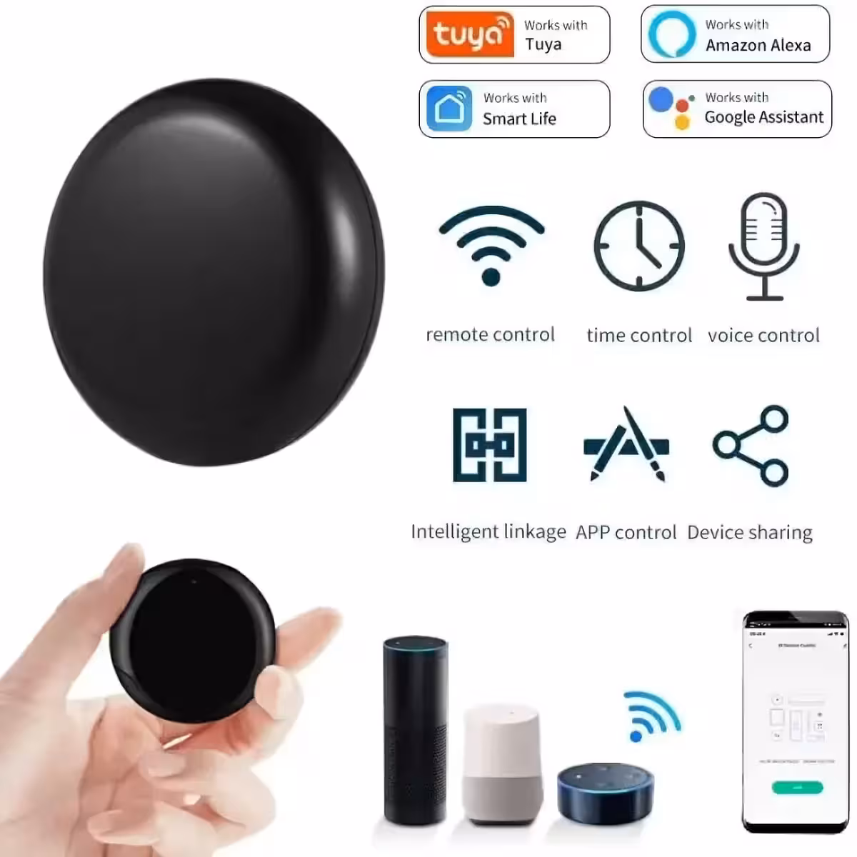 Pametni daljinski upravljalnik s podporo glasovnim ukazom Google Assistant in Alexa