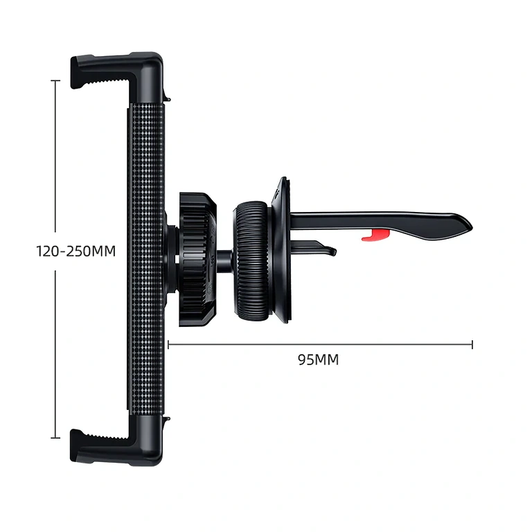 Kompakten avtomobilski nosilec tablice Kompakten in lahek nosilec za tablice, montaža na ventilacijsko rešetko