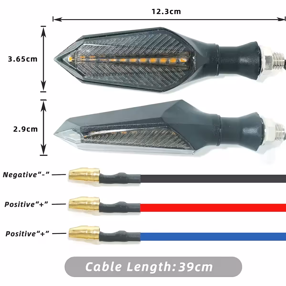 Smerniki z črno, modro in rdečo žico za povezavo