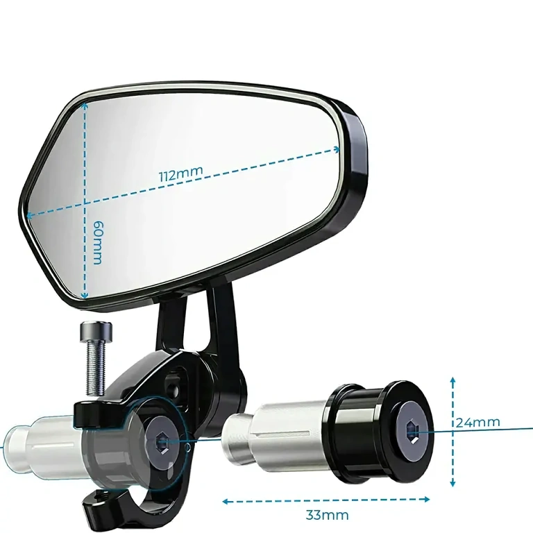 Športno izgledajoča ogledala, montaža pod krmilo