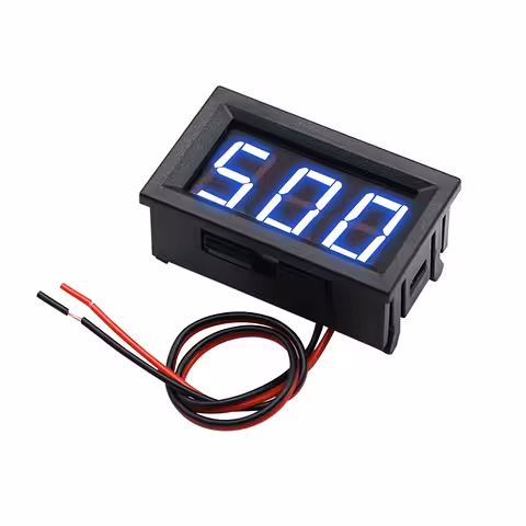 Digitalni panelni voltmeter za izmenični tok 220V – LED moder zaslon, enofazni in trifazni