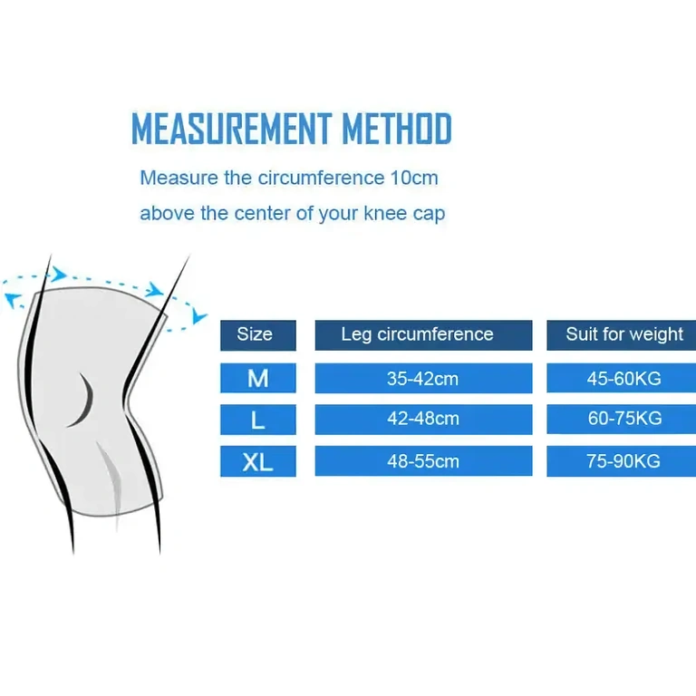 Kolenski ščitnik velikosti M / L / XL Kolenski opornik na voljo v velikostih M, L in XL, primeren za različne obsege