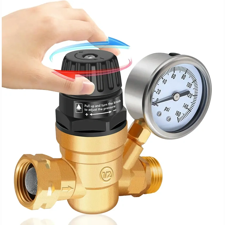 Nastavljiva ventil za regulacijo tlaka vode v gospodinjskih in industrijskih instalacijah