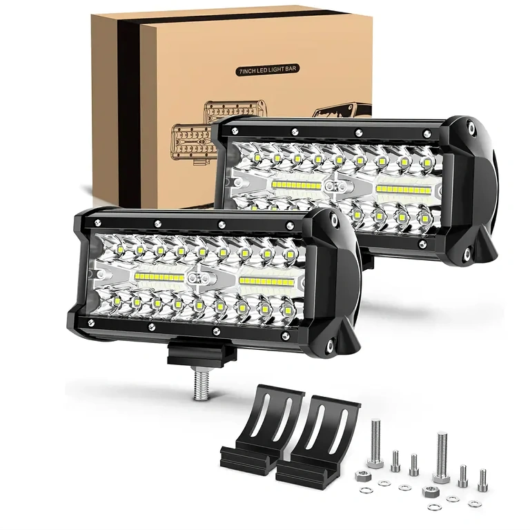 LED BAR projektorji 24.000 lm, 12‑24 V LED BAR reflektorji z 24000 lumeni, napetost 12–24 V, jasna svetloba, črno ohišje