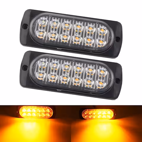 Avtomobilske stroboskopske rumene LED luči 12V–24V – profesionalni bliskalniki za masko, odbijač, tovornjak, ATV, avto