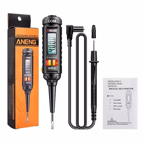 Digitalni tester napetosti 12V 24V 220V – avtomatski multimeter svinčnik z zaslonom in NCV