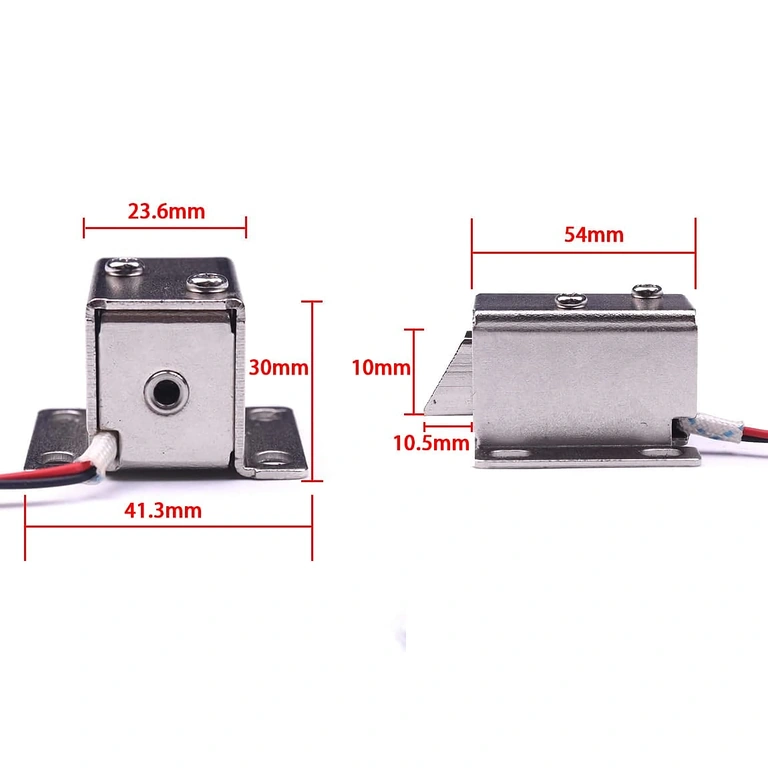 Dimenzije elektromagnetne ključavnice 12V na sliki
