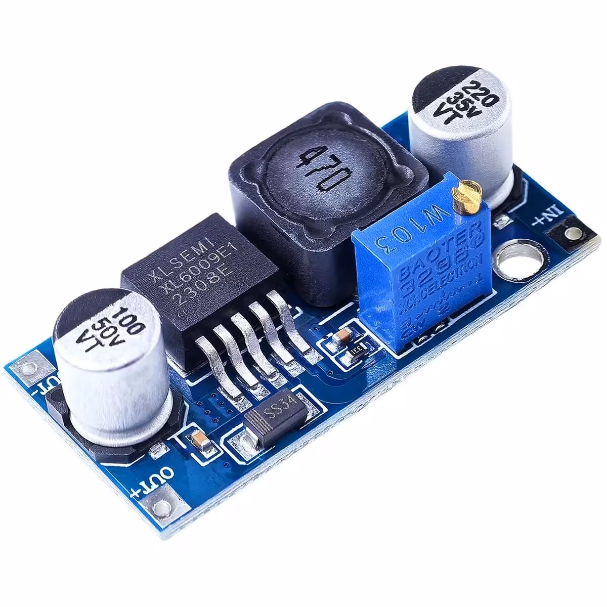 Slika glavnih komponent XL6009 modula