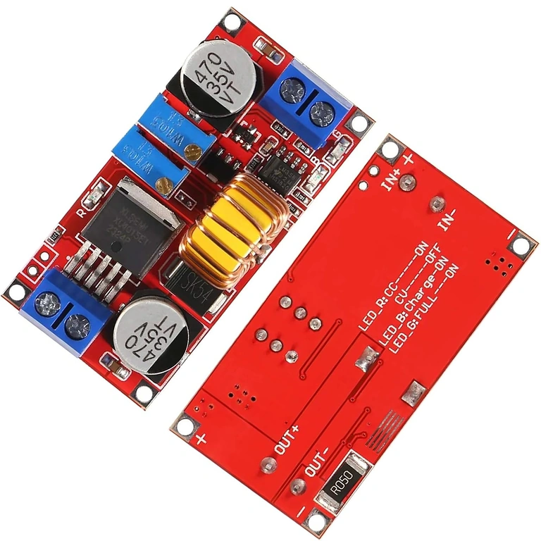 XL4015 nastavljivi konverter – pogled od zgoraj