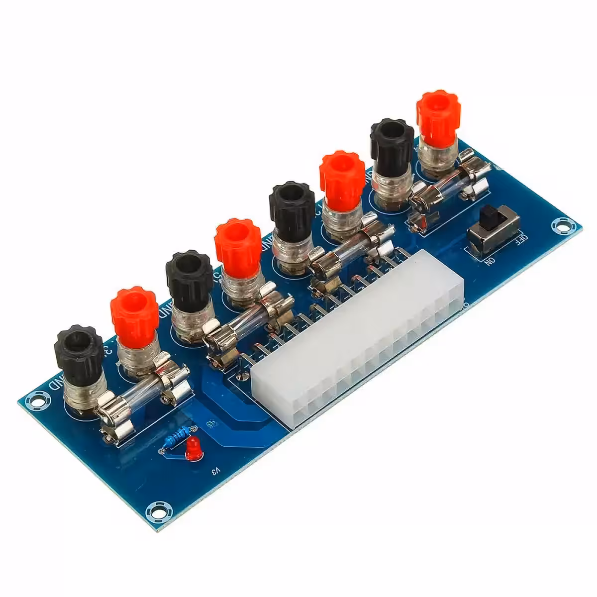 Adapter plošča za napajanje ATX, pogled od spredaj