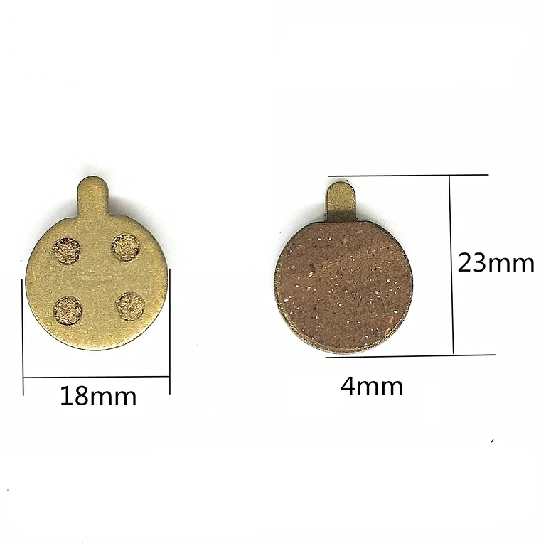 Natančna meritev zavornih ploščic (18 x 23 x 4 mm)