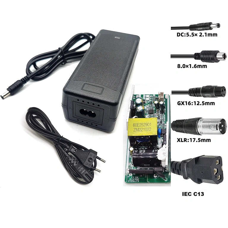 Polnilec z 8 mm coaxial vtičem Polnilec 48V–54.6V 2A s coaxialnim priključkom 8mm, združljiv s Xiaomi in Segway-Ninebot