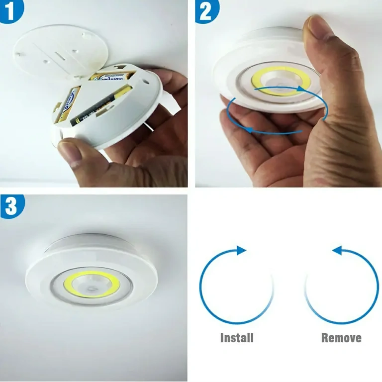 Montaža z lepilnim trakom LED spoti z lepilnim trakom za pritrditev na steno ali pohištvo
