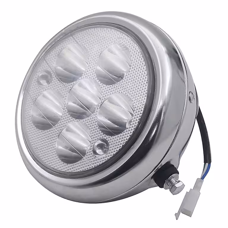 Okrogli LED žaromet 5″ za električni skuter, motor, Citycoco in Harley – osvetlitev 12V–80V