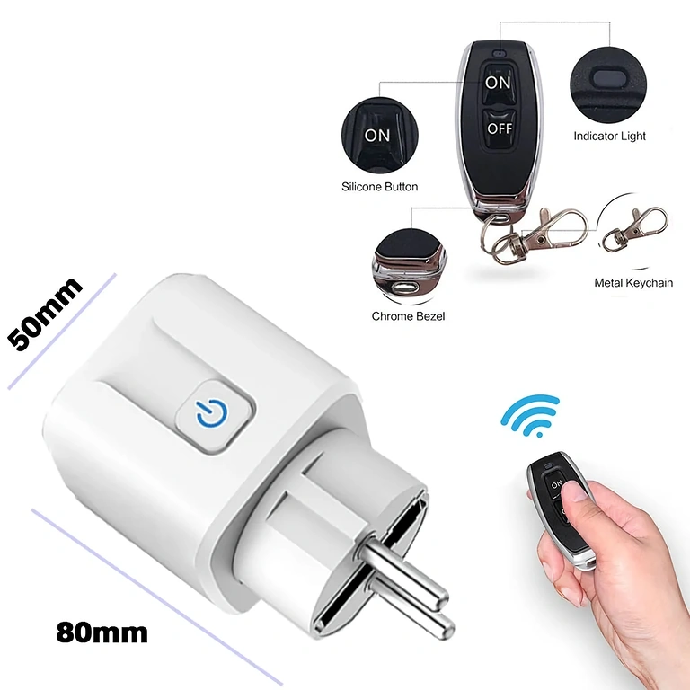 Vtičnica z RF433 daljinskim upravljanjem za nadzor luči in naprav