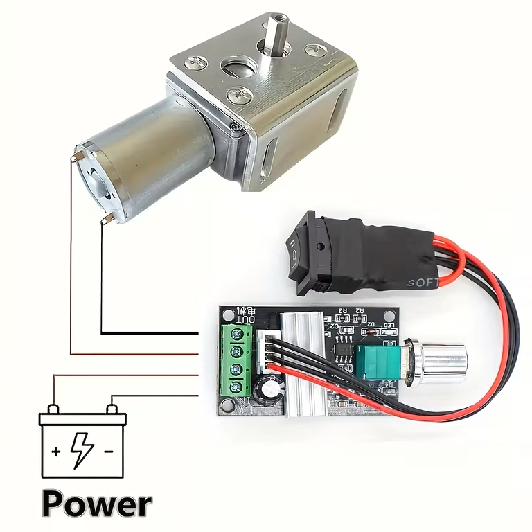 Povezava PWM krmilnika za DC motorje