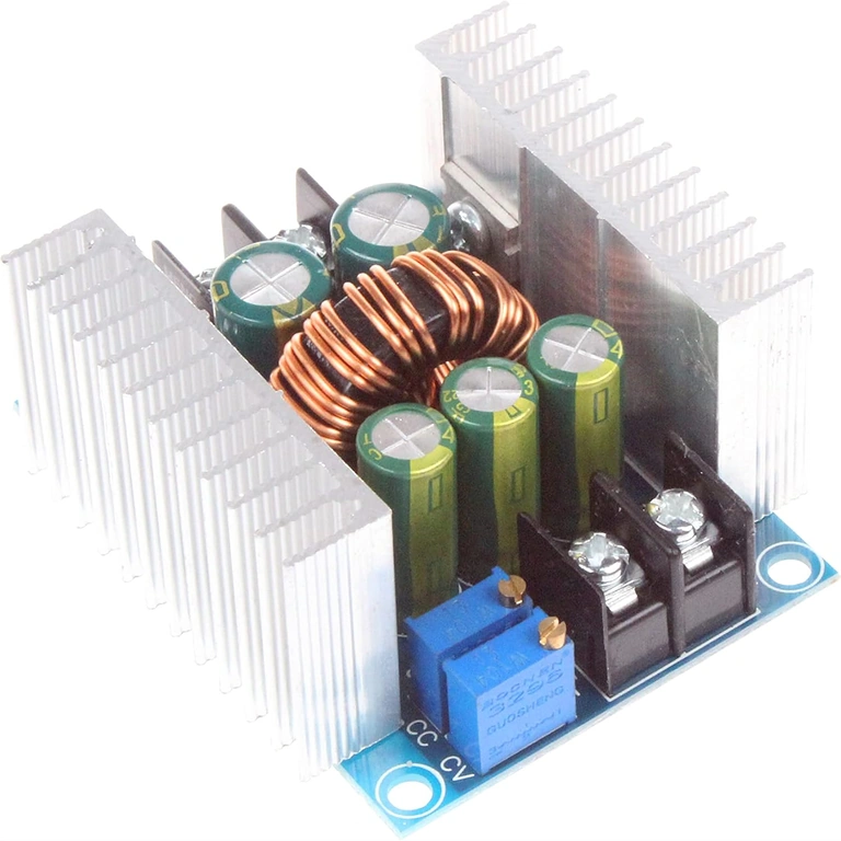 Nastavitev napetosti in toka na CC/CV step-down modulu 20 A 300 W