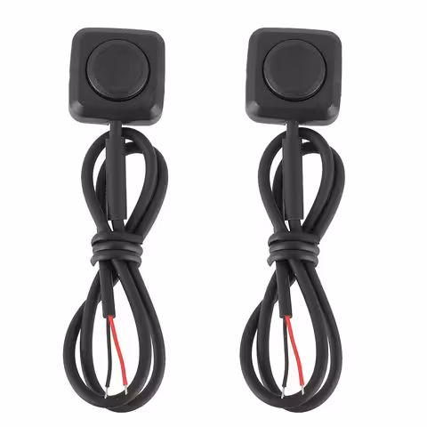 Komplet 2 kosa: tipka auto/moto s povratkom 12V/24V – mini potisni gumb brez zadrževanja