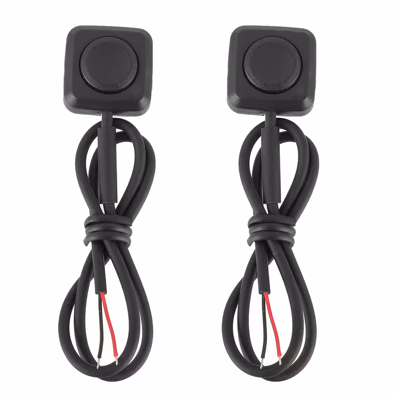 Komplet 2 kosa: tipka auto/moto s povratkom 12V/24V – mini potisni gumb brez zadrževanja