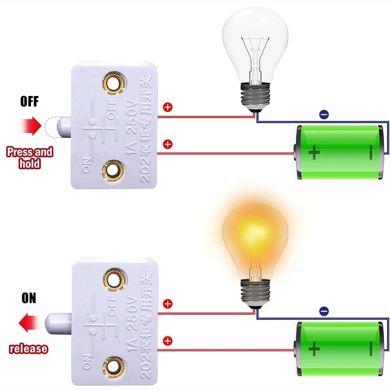 Primer priklopa stikala za omaro