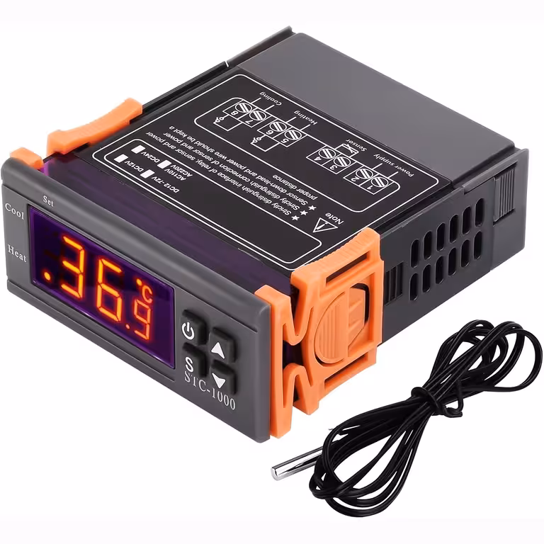 Digitalni temperaturni regulator 220V/230V – elektronski termostat STC1000 s senzorjem NTC in dvojnim relejem