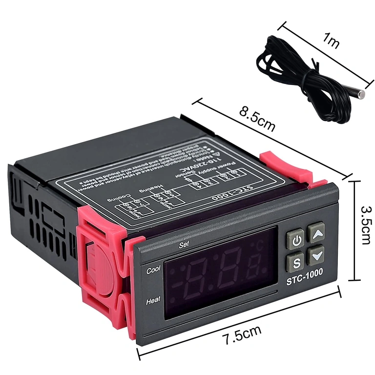 Termostat STC1000 – regulator temperature za fermentacijo in domače pivovarstvo Temperaturni krmilnik STC1000 za fermentacijo piva, vina in homebrewing