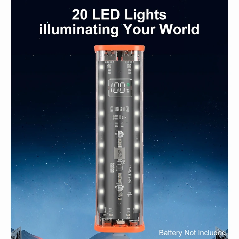 Vgrajena LED v ohišju power banka, aktivacija z gumbom