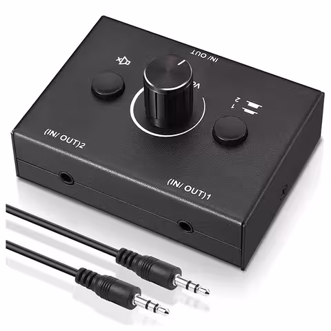 Avdio preklopnik Stereo HiFi – izbirnik zvočnih virov, preklopnik za zvočnike in RCA/3,5 mm