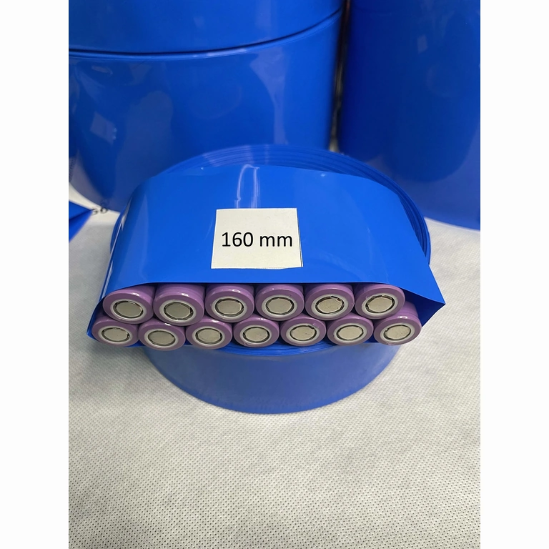 Modra termokrčljiva cev 160 mm za pakete baterij 18650