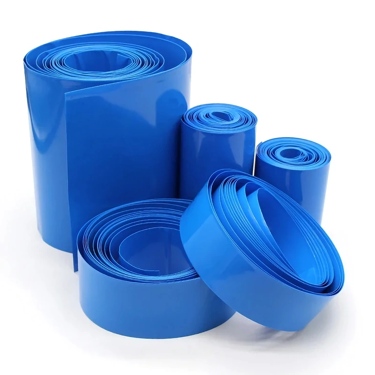 Modra termokrčljiva cev Cellpack na meter za akumulatorje