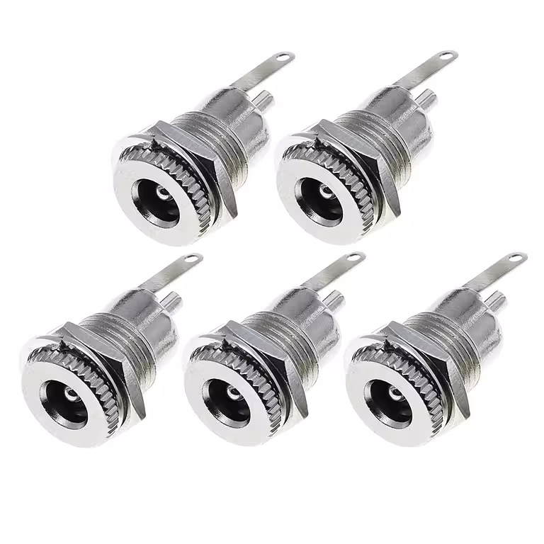 Komplet 5 kosov – DC napajalni konektor 12V 5,5 mm × 2,1 mm – ženski konektor