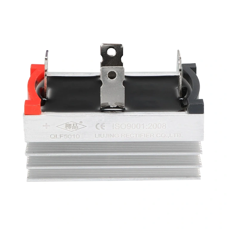 Enofazni mostični usmernik s hladilnikom, pogled od spredaj