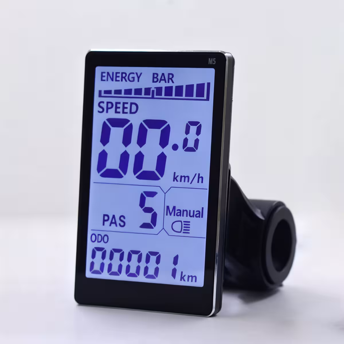 Stranski pogled kompleta krmilnika in zaslona M5 za električno kolo 500W–1000W