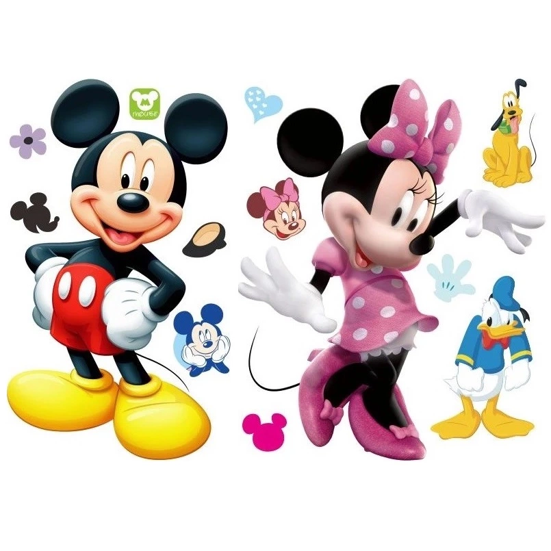 Stenska nalepka tapeta risbe na steni Disney otroška soba Mickey Mouse 70×50 cm