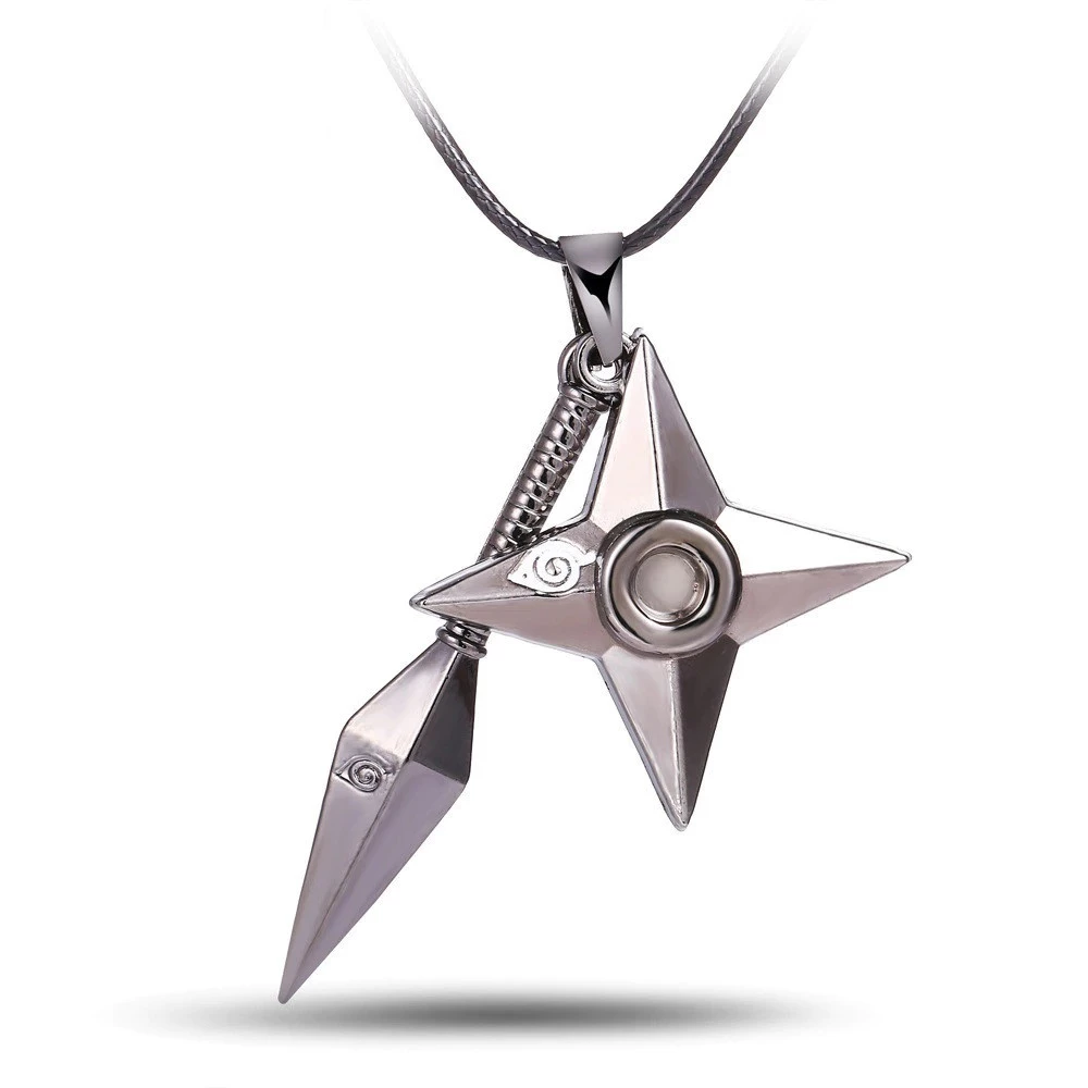 Verižica z obeskom Naruto Uzumaki Shuriken Kunai Cosplay