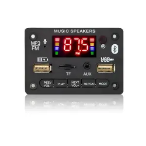 Radio modul fm mp3 Bluetooth 5.0 audio stereo z ojačevalcem 2 x 40W 5V 12V