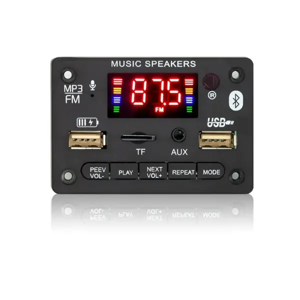 Radio modul fm mp3 Bluetooth 5.0 audio stereo z ojačevalcem 2 x 40W 5V 12V